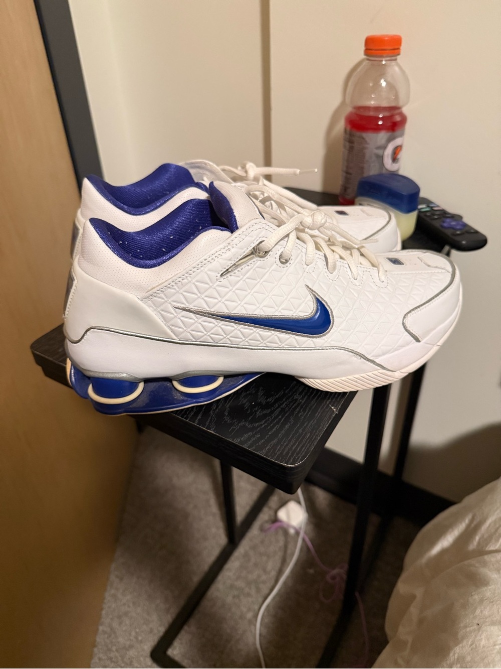 Nike Kids White and Royal Blue Sneakers
